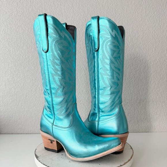Lane boots Shoes - Lane SMOKESHOW Womens Cowboy Boots 9 Turquoise Blue Western Cowgirl Mid Calf